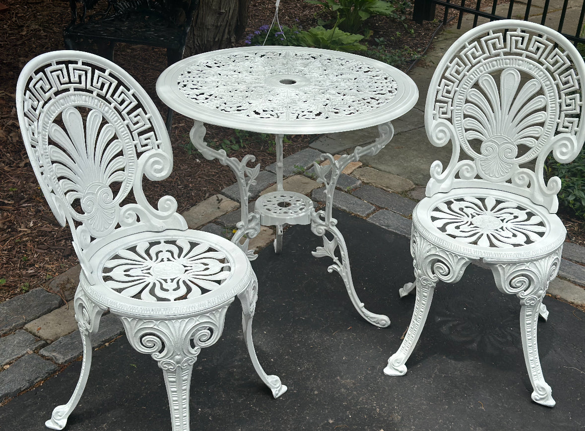 Vintage Greek Key Bistro Set