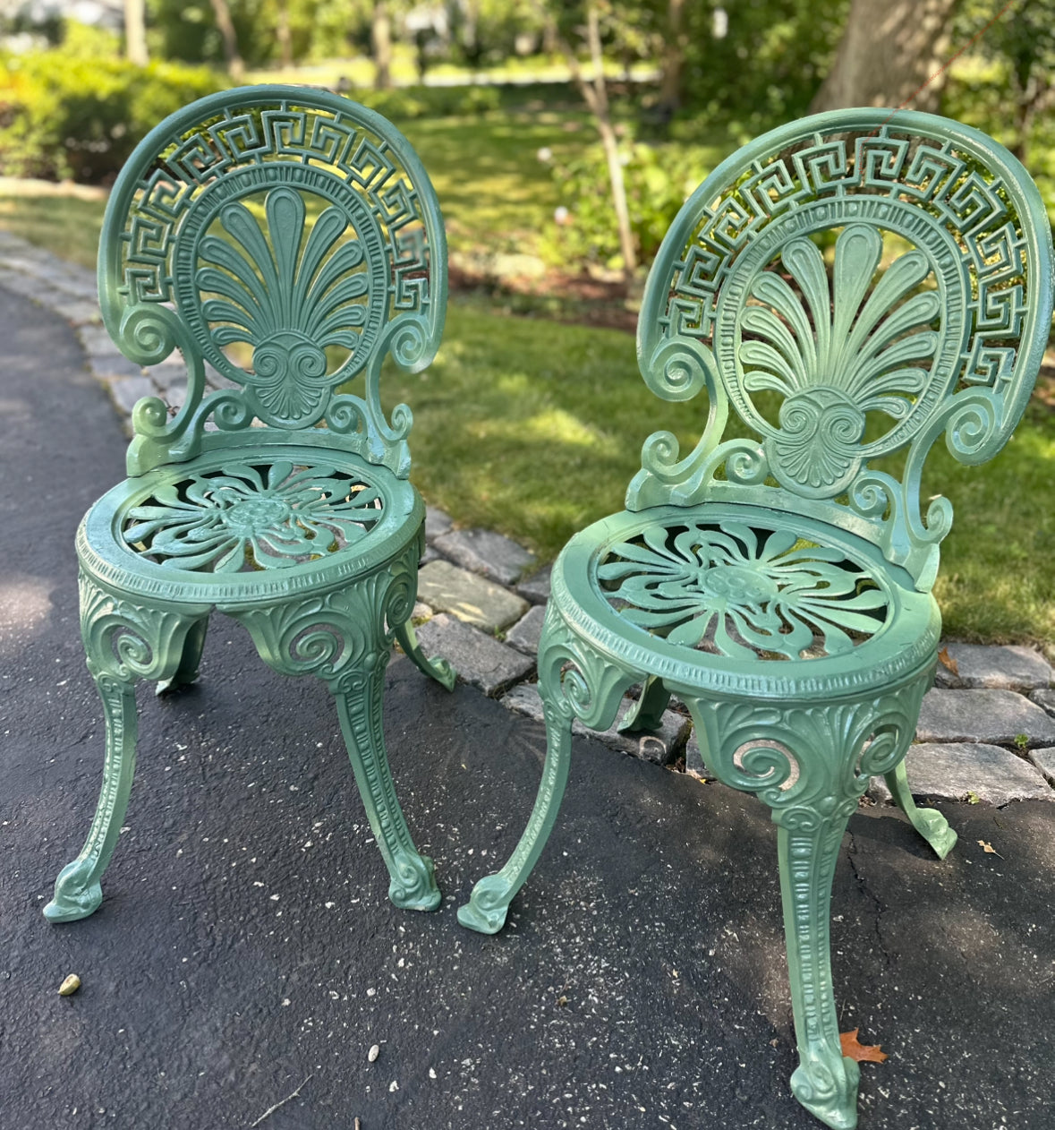 Vintage Greek Key Bistro Set